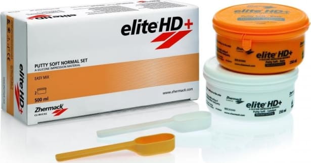 Материал стоматологический слепочный Elite HD+ Putty Soft Normal Set (250 ml B+250 ml C)-_ ZHERMACK