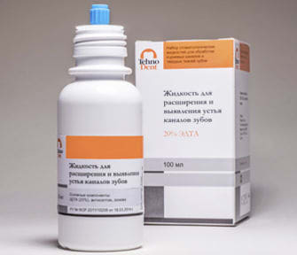 Набор стомат.жид-тей д/обр-ки корн.каналов и тв.ткан.зубов:ЖИДКОСТЬ_ЭДТА 20%_15мл д/выяв.устья и расшир.корн.каналов_ТЕХНОДЕНТ